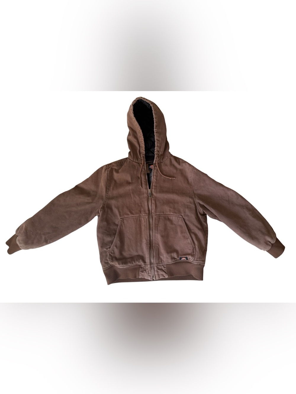 Dickies TJ245 Sanded Duck Hooded Work Jacket Timber Brown Men’s Medium Quilted